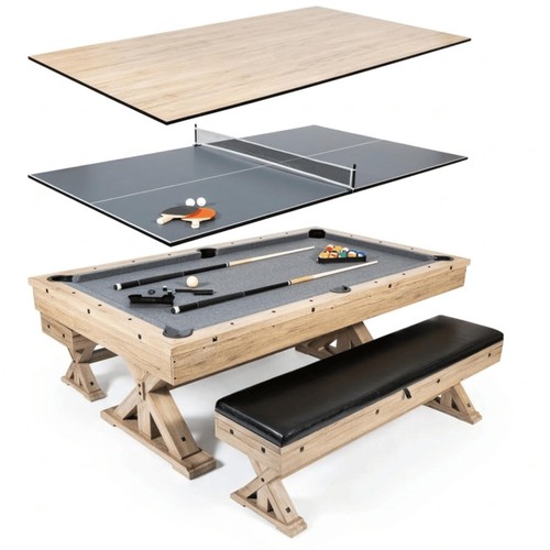 Rustic oak game table - 1,